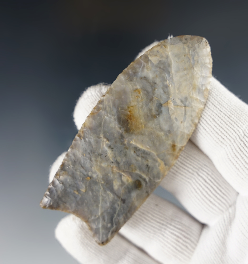 2 15/16" Fluted Paleo Clovis - New Jersey. Ex. D. Middleton, Dick Savidge, Gary Fogleman.