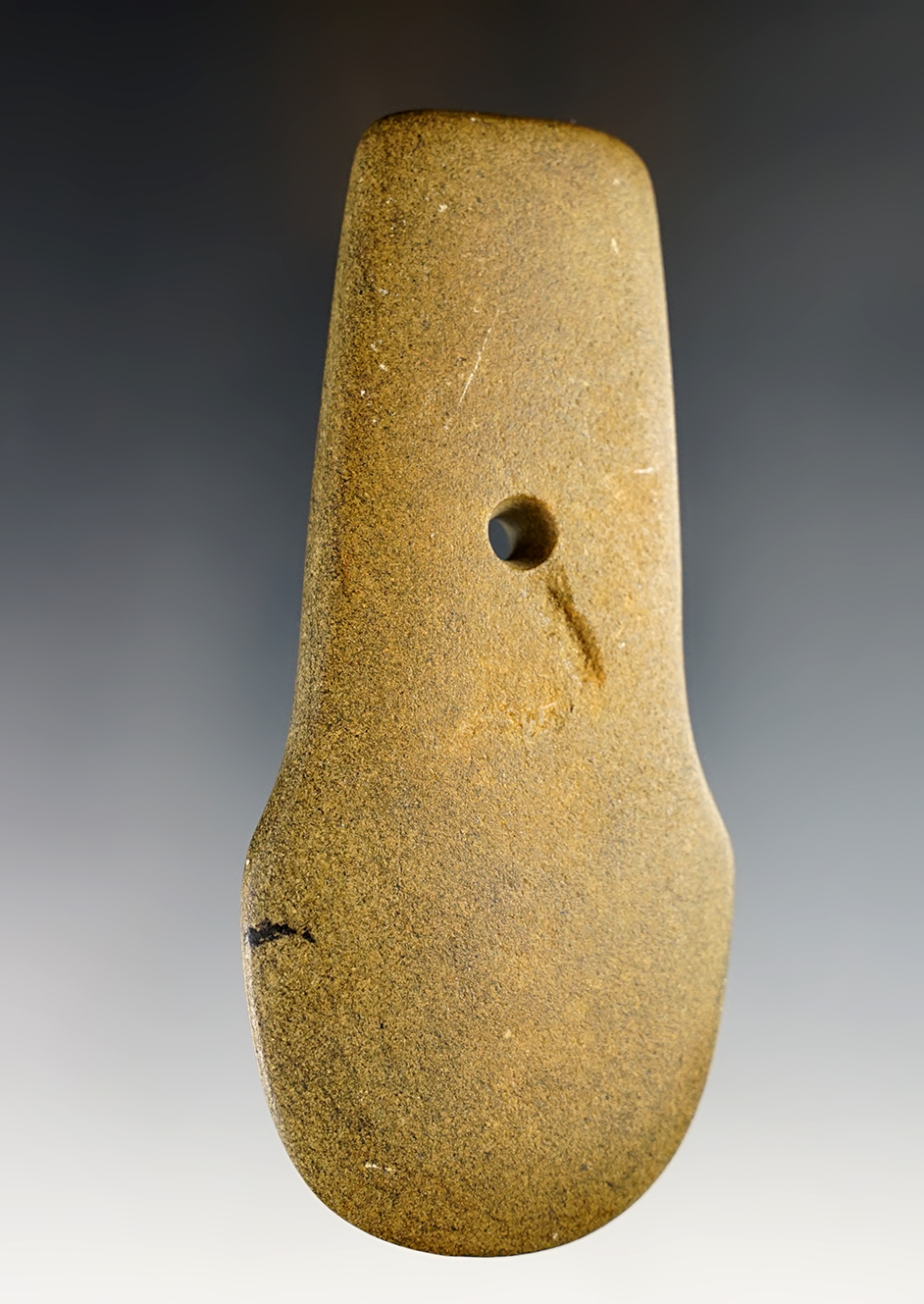 Superb! 4 7/16" Iowa Pendant- Hardstone. Perfect form and condition. Davis COA, G-10.