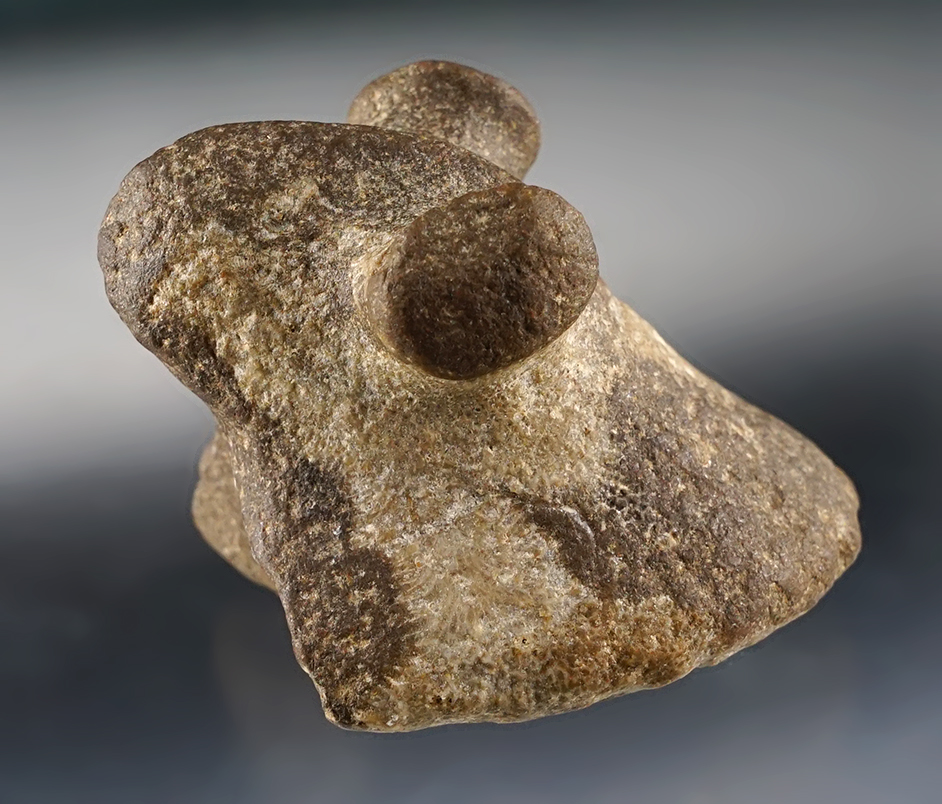 2 1/2" Nesting Pop Eye Birdstone made from nicely patinated Quartz. Found in Ohio. 