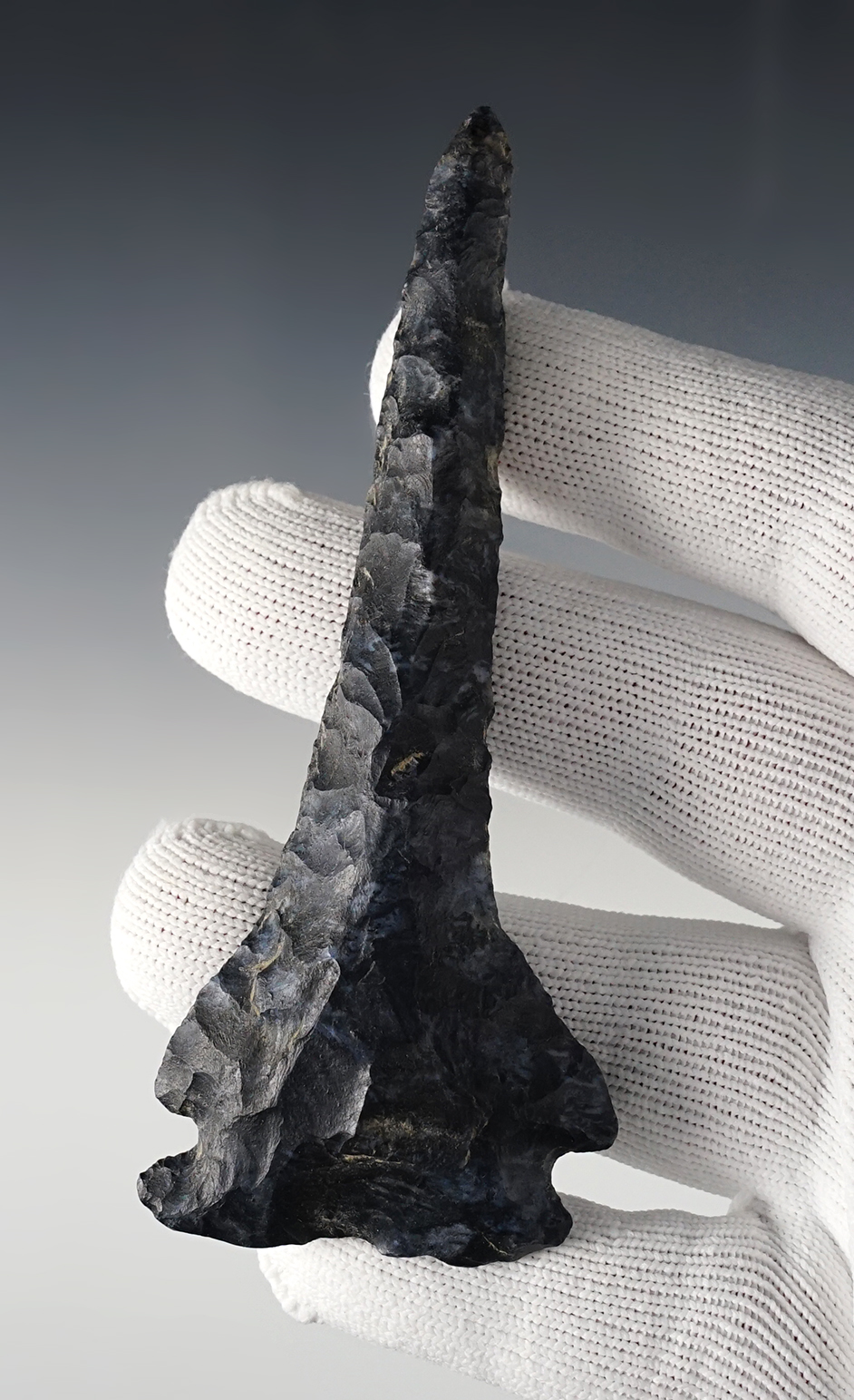 4 1/4" nicely made Coshocton Wide-Base Drill found in Coshocton Co., Ohio.