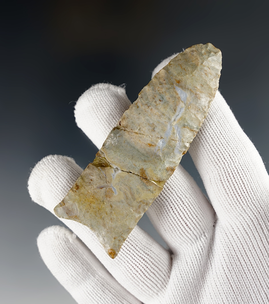 3 1/8" Paleo Fluted Clovis - Upper Mercer Flint - German Twp., Auglaize Co., Ohio. 