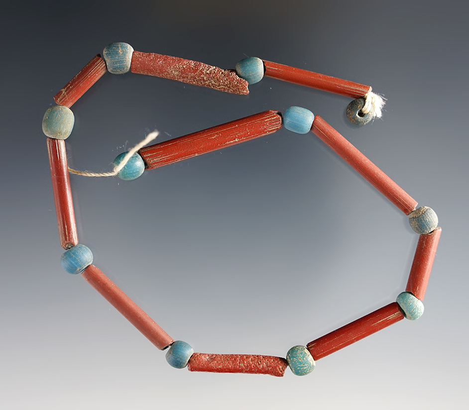 12" strand  Beads. Dann Site in Lima, Monroe Co., New York. Circa 1655-1675.