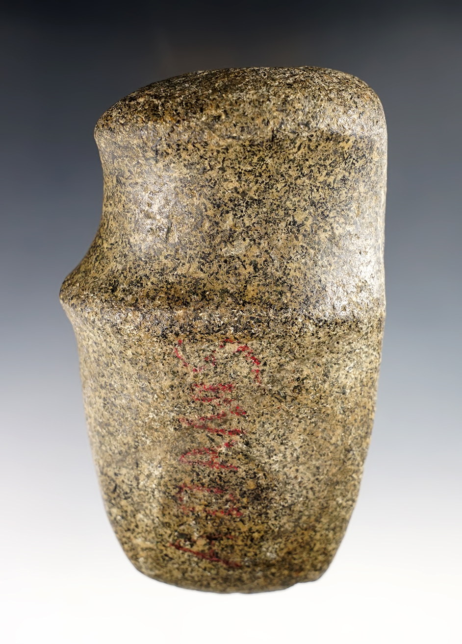 5 1/2" x 3 1/4" - 3/4 Groove Axe made from Granite - Indiana. Ex. Dr. Gurley. 