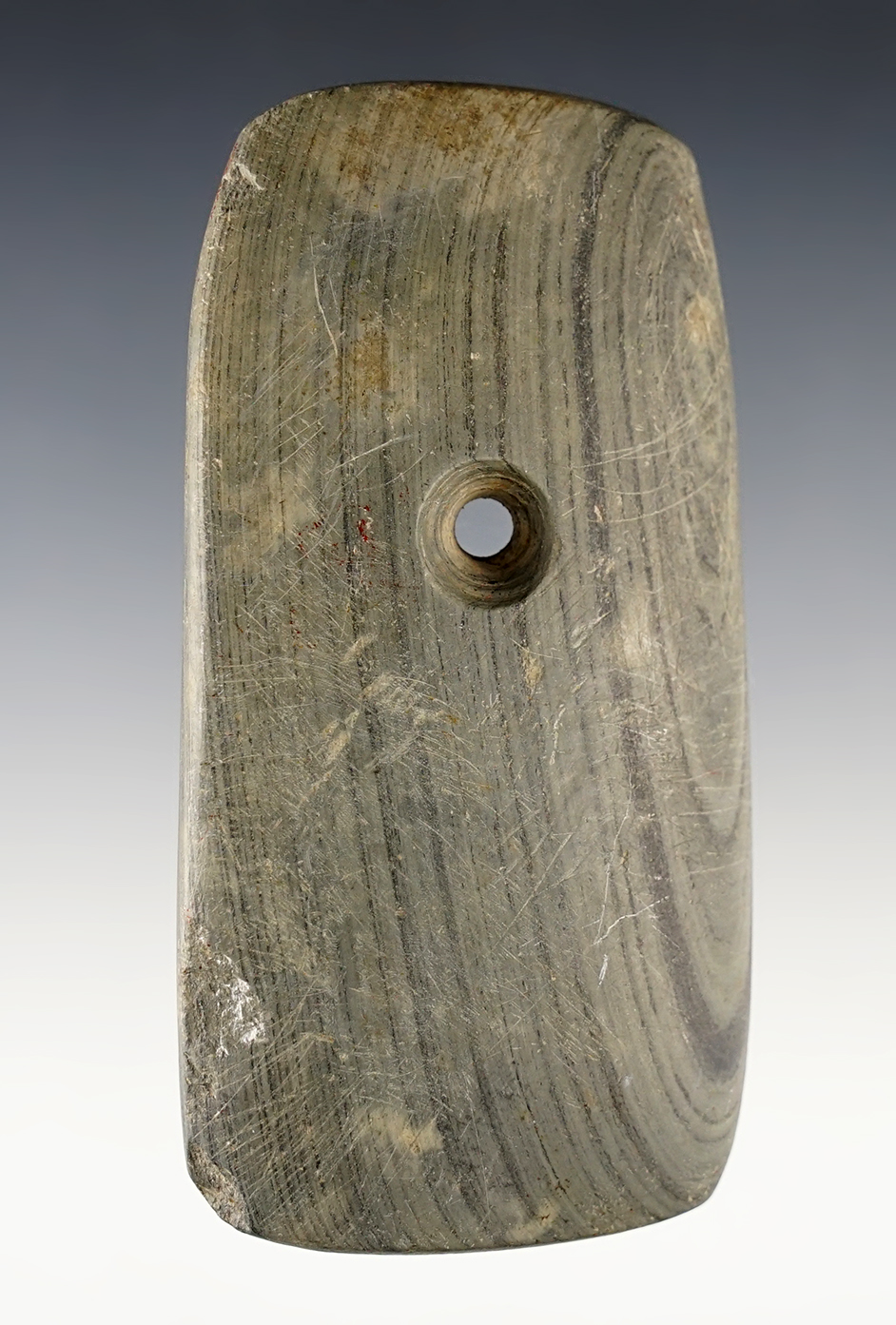 Nicely made 3 3/4" Adena Pendant found in Fairfield Co., Ohio. 