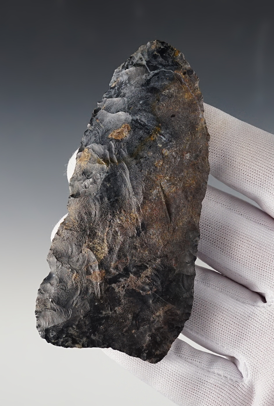 Nice 4 1/16" Ohio Paleo Knife made from Coshocton Flint.