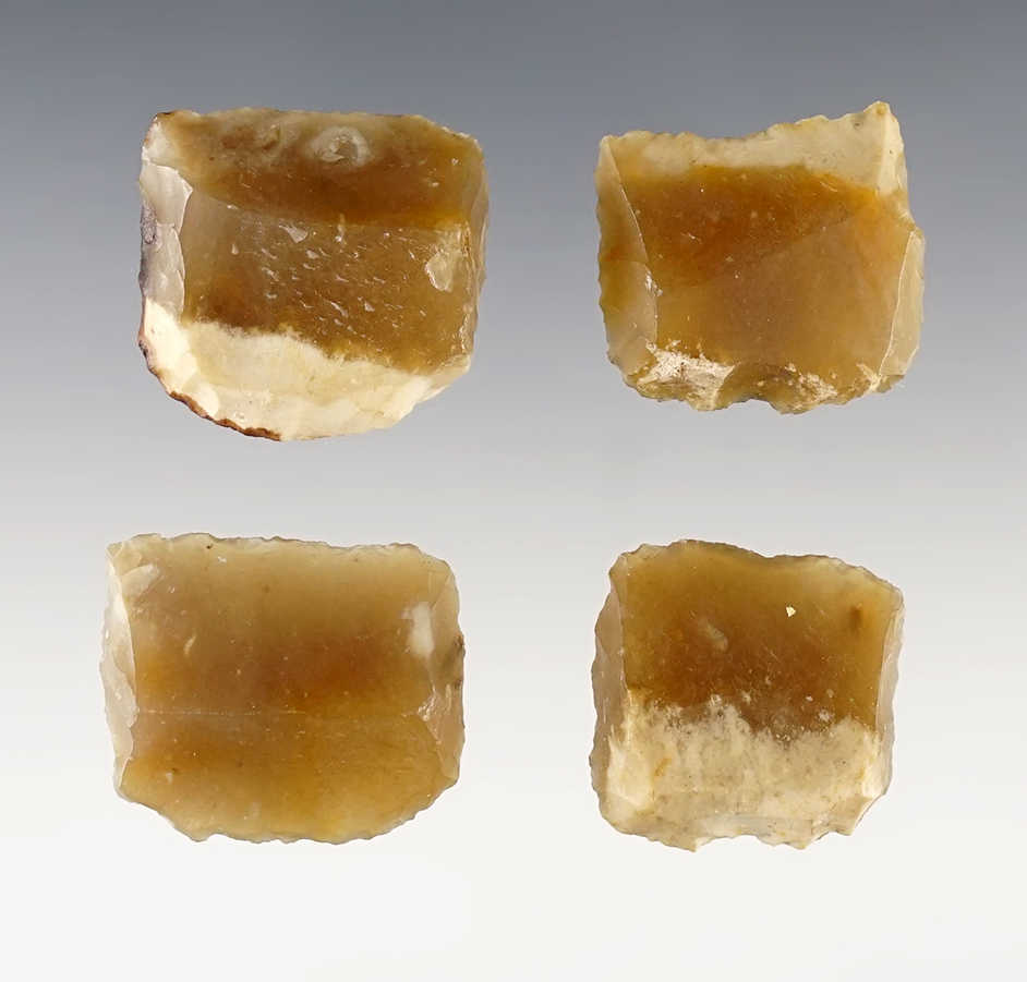 Set of 4 antique French Gun Flints in excellent condition. All are approx. 1" x 1".