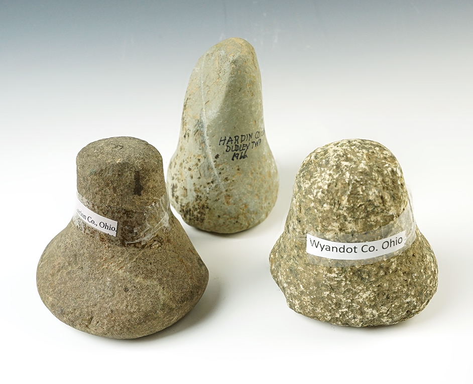 Set of 3 nice Ohio Pestles. The largest is 4 1/2".