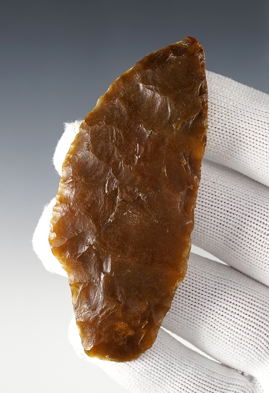 Beautiful 3 3/8" Stemmed Knife made glossy Agate. Washington/Oregon area.