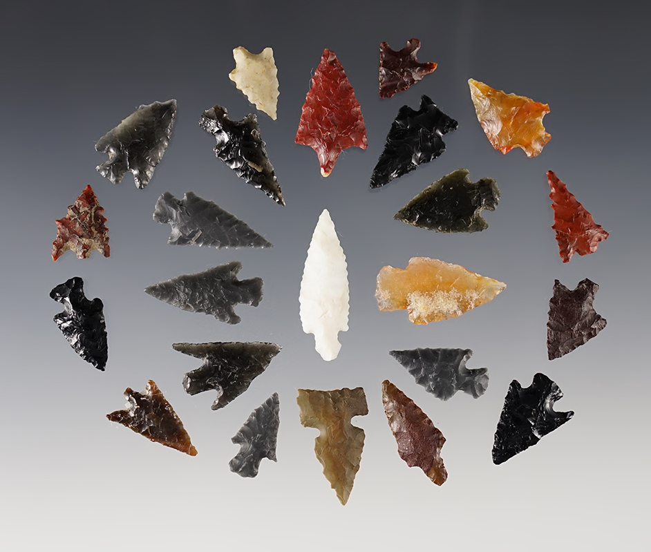 Set of 23 assorted Points found near the Columbia River in the Washington/Oregon area. 