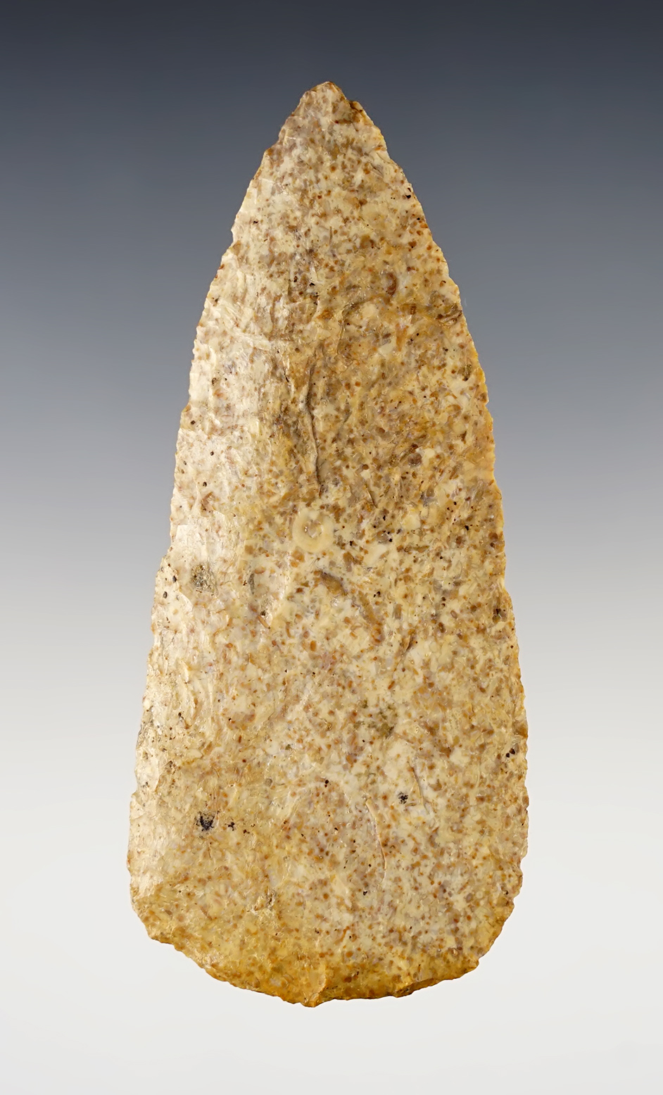 3 11/16" Adena Blade found in Richland Co., Ohio. Symmetrical and well made.