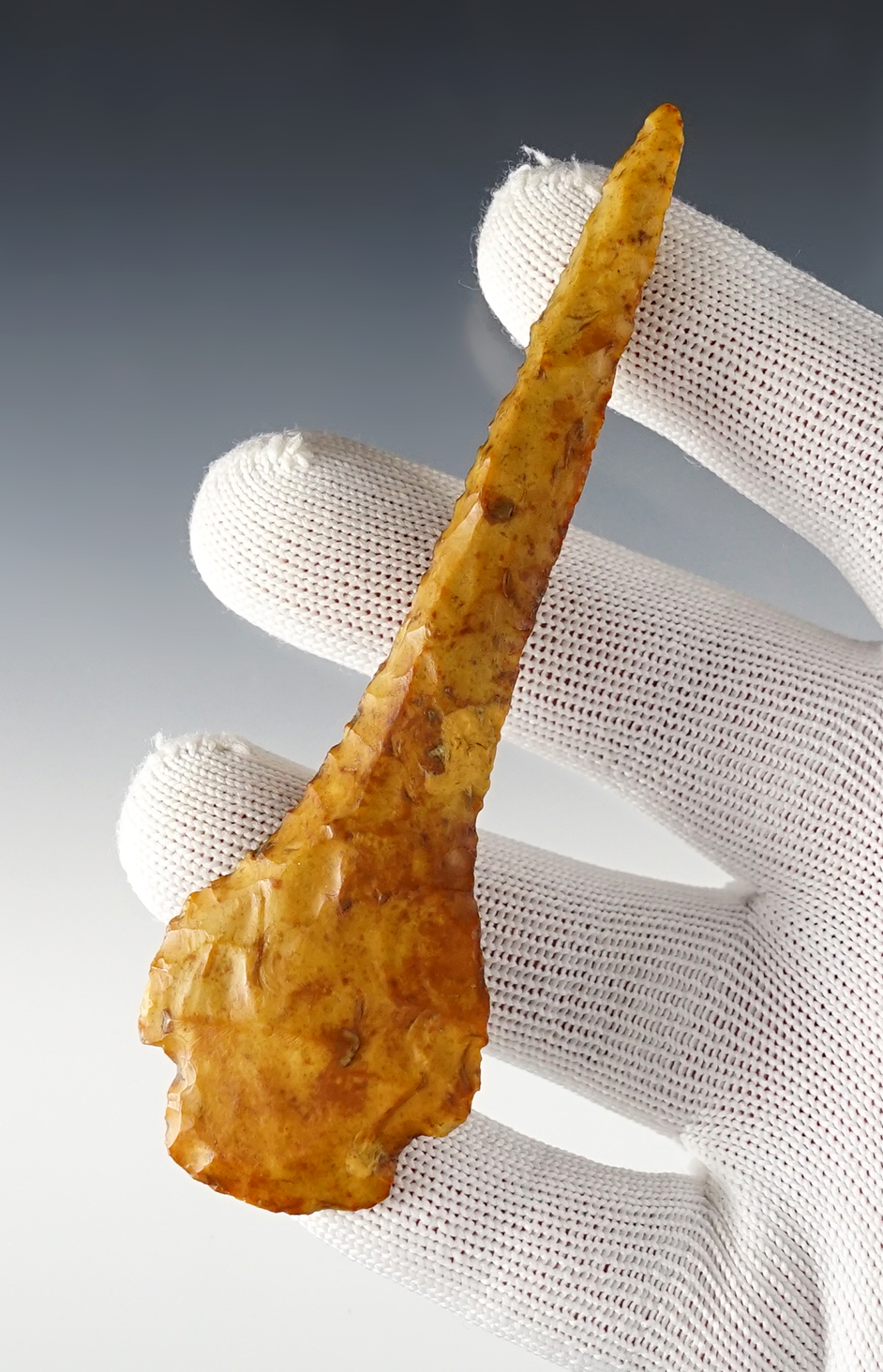 Beveled 4 5/16" heavily patinated Drill found in Pike Co., Illinois. Comes with a Rogers COA. 