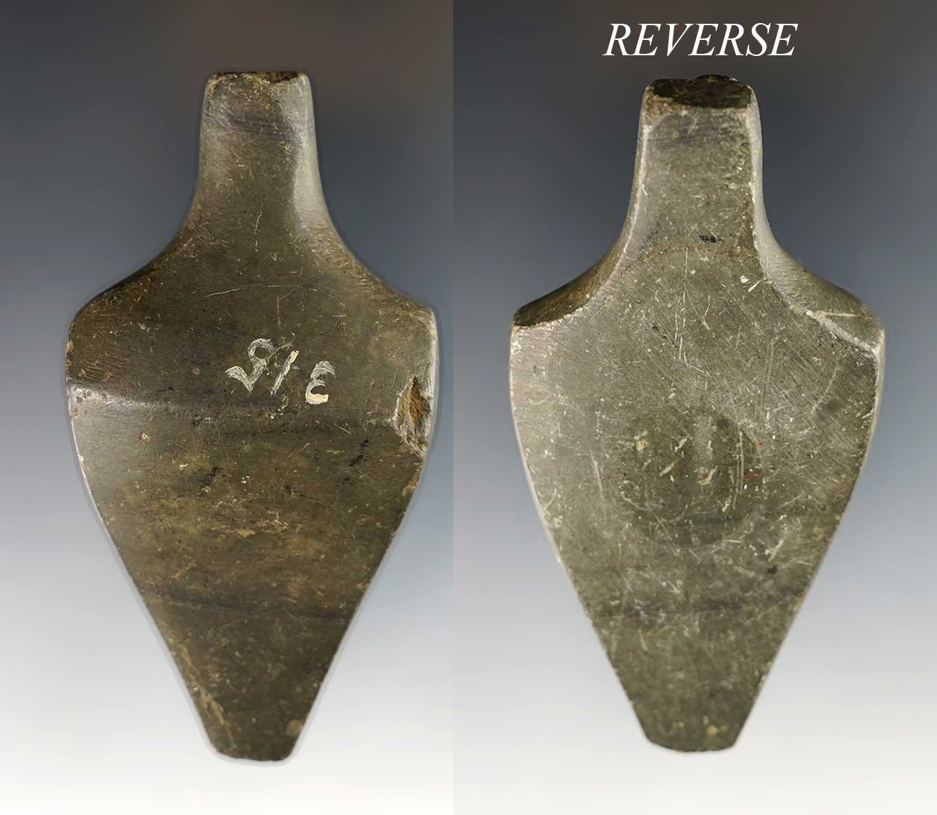 3 1/2" Lizard made from Glacial Slate, in nice condition. Recovered in Ohio.