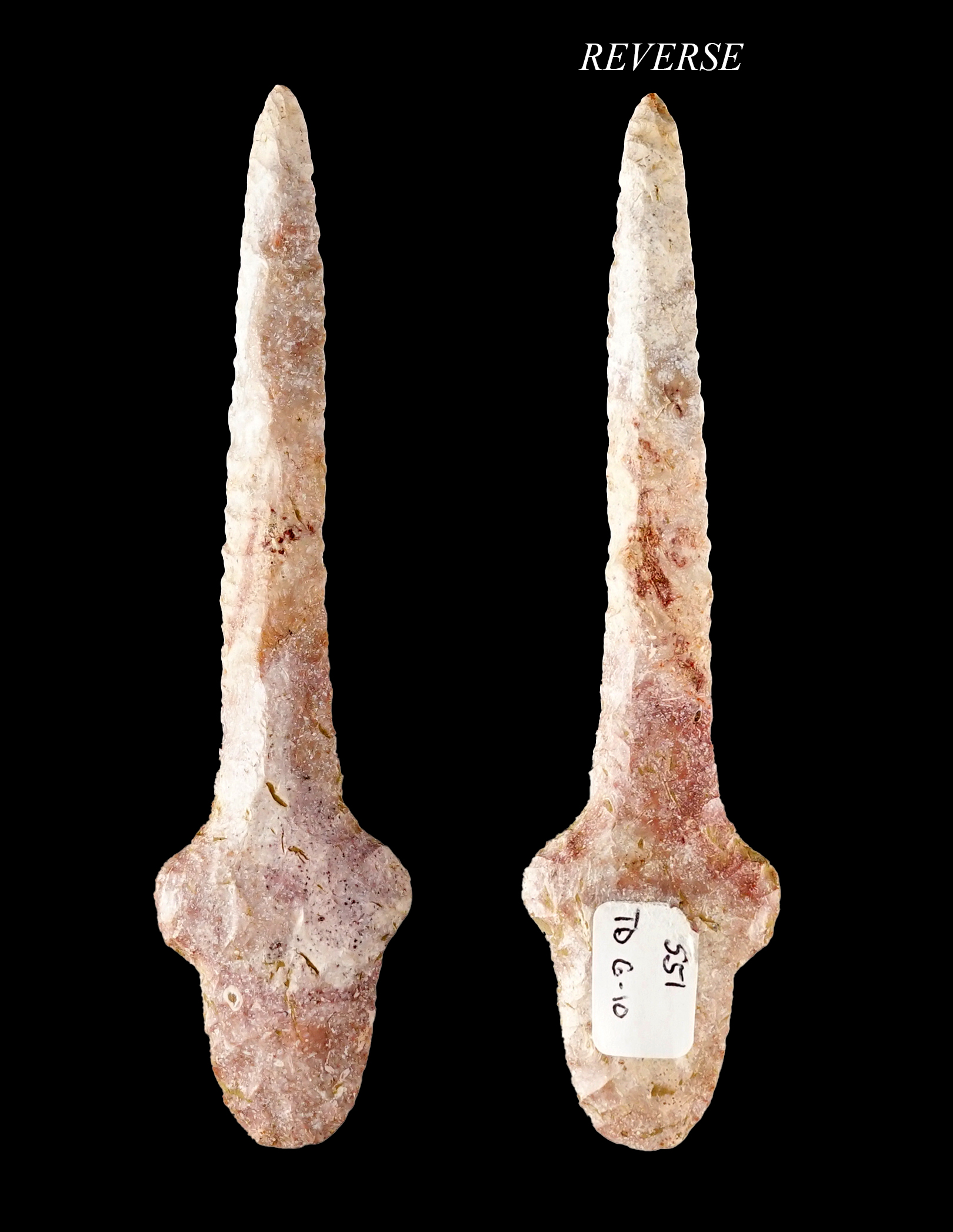 Large and exceptional 5 3/16" Adena Drill found in Illinois. Davis COA, G-10.