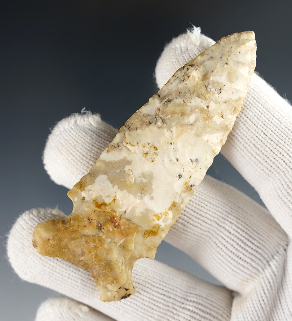 2 7/8" Osceola made from Avon Chert. Found in Fulton Co., Illinois. 