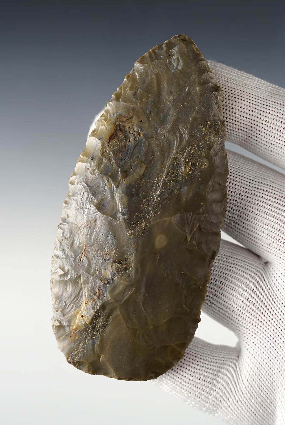 3 7/8" Woodland Blade in nice condition. Found in Ohio. From the Collection of Larry Morris. 