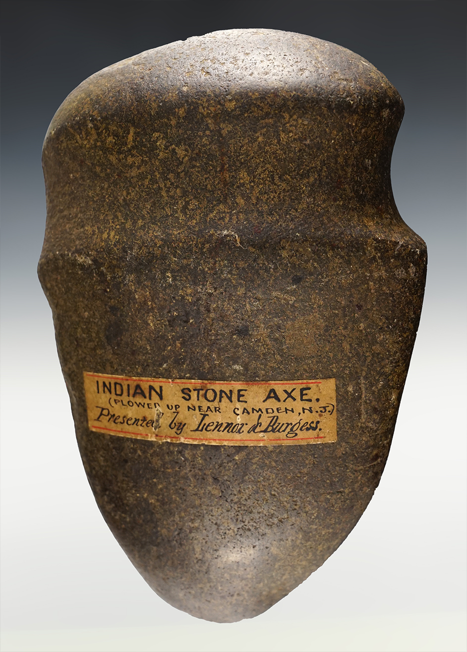 Impressive 8" long 3/4 Groove Axe - near shores of the Delaware River in Camden, New Jersey.