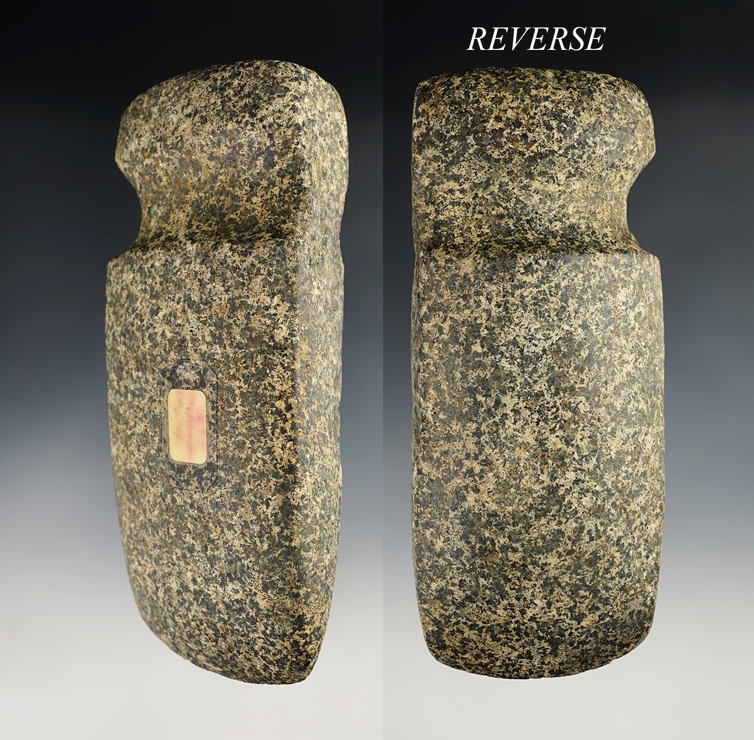 Excellent style on this beautifully crafted 6 3/8" long 3/4 Grooved Axe - McDonough Co., Illinois. 