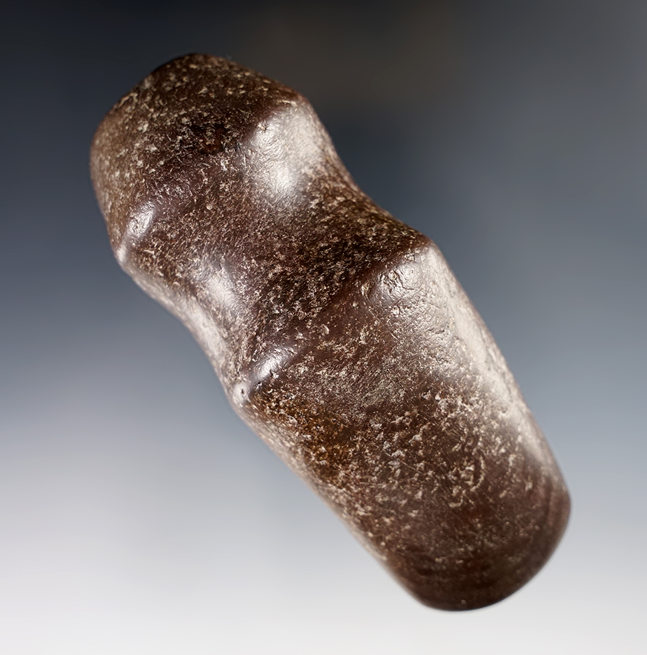 4 1/2" extremely rare 1/2 Grooved Ohio Adze made from Hematite. Ex. Ensil Chadwick collection.