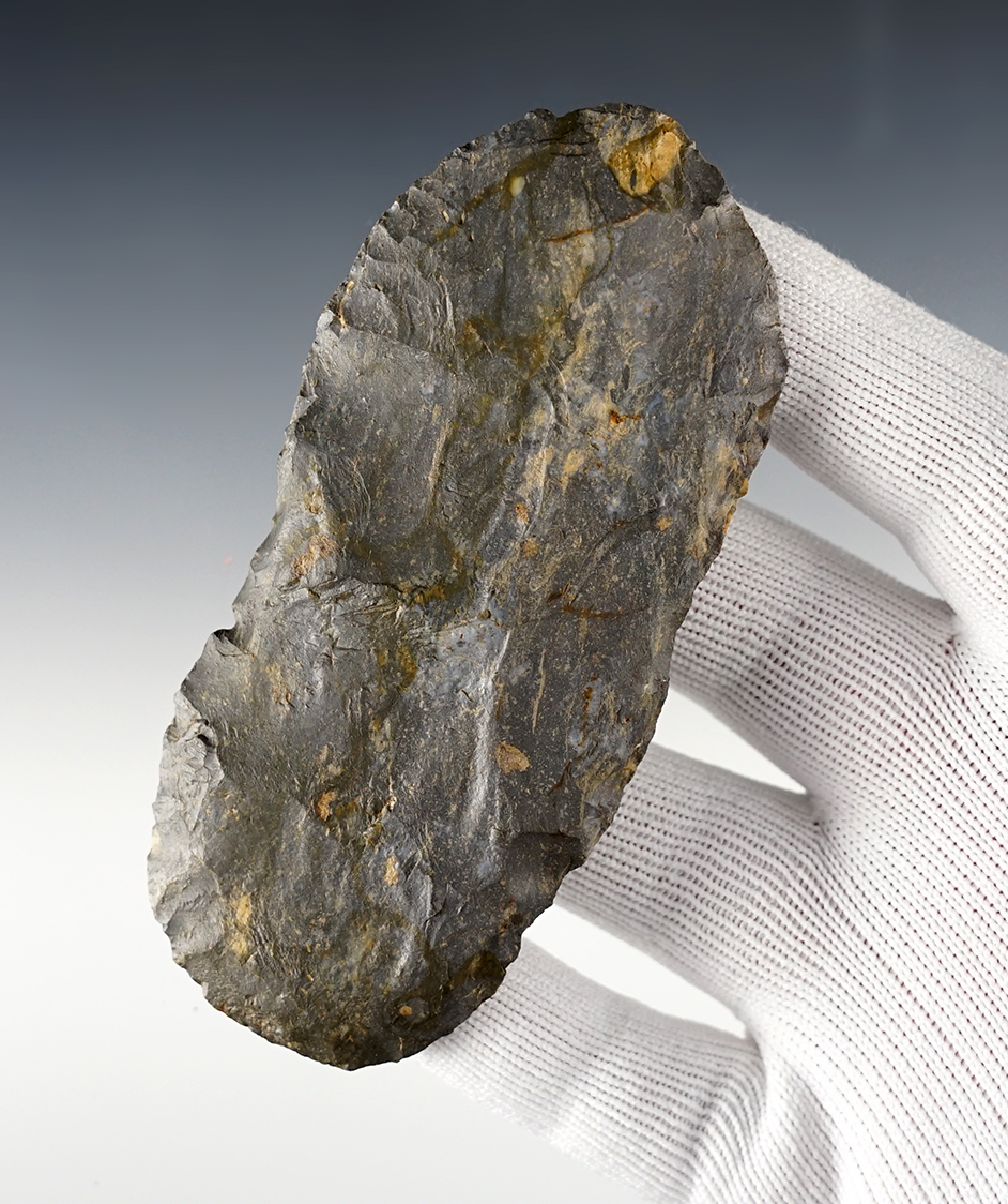 4 3/16" Ohio Paleo Knife in excellent condition. Made from Coshocton Flint.