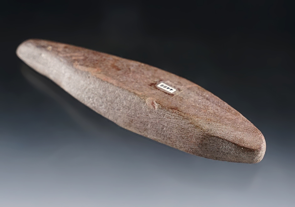 5 3/16" Elongated Stone Atlatl Weight found in Pickaway Co., Ohio. Ex. Elleman, Brenneman. 