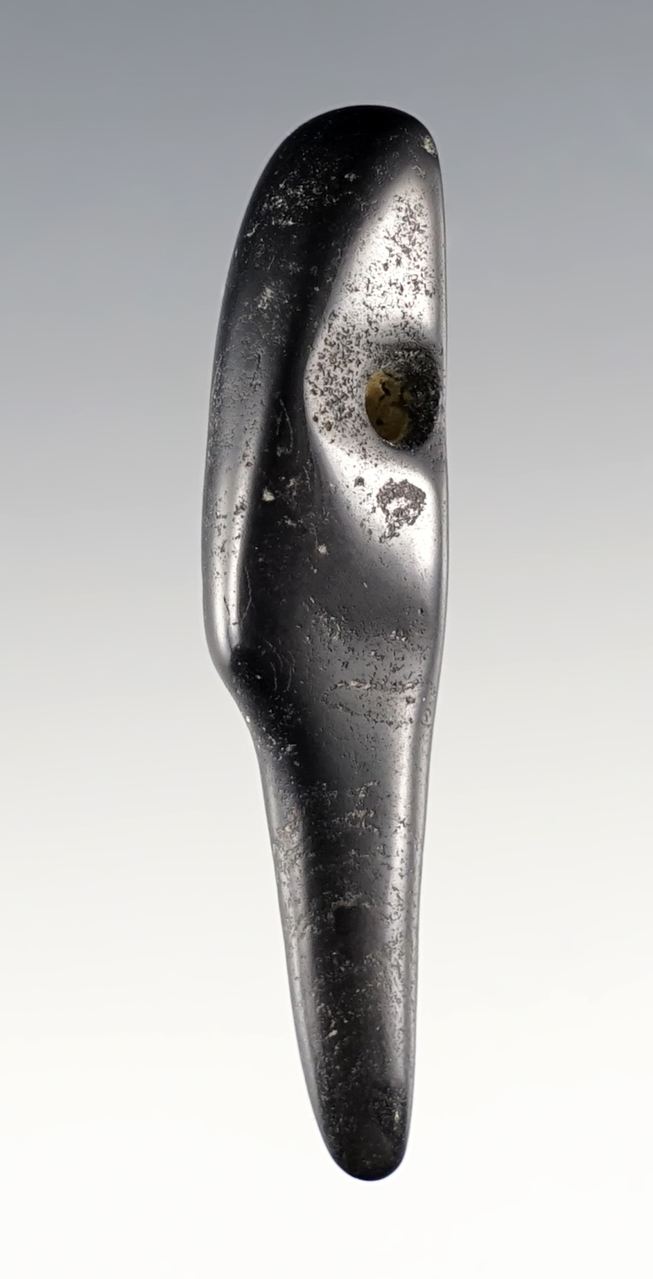 1 7/8" Bird Head Effigy Pendant from Guerrero Mexico region, Olmec, 900-300 BCE. 