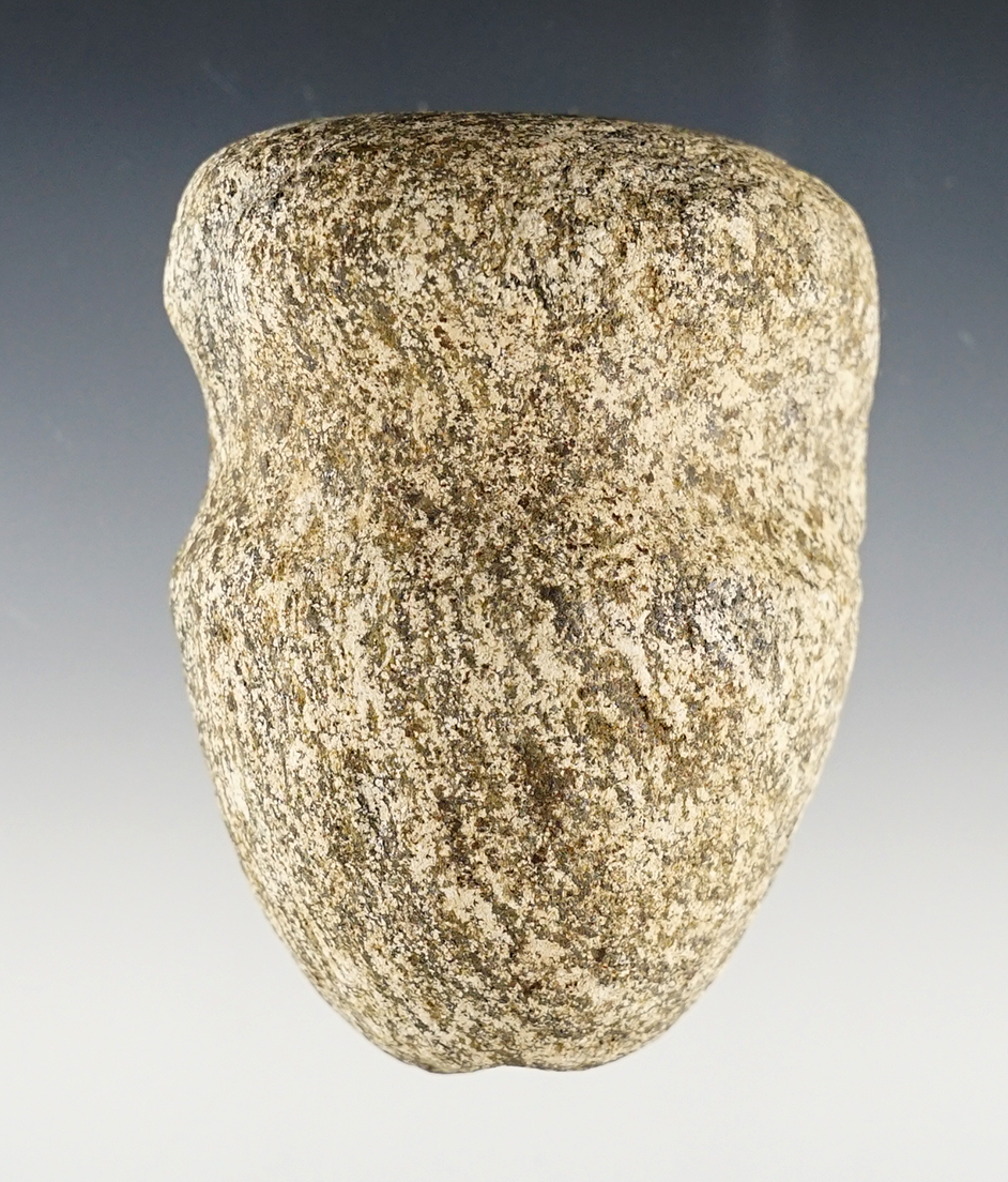 3" well made 3/4 Grooved Hammerstone found in Miami Co., Ohio.