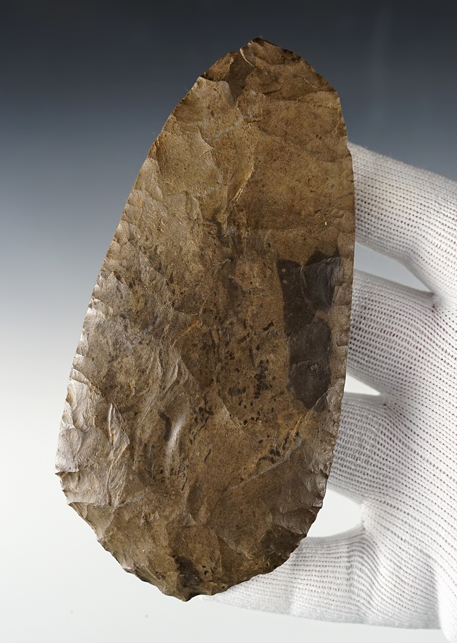 Well made 5 1/8" Dover Chert Celt found in Wickliffe, Kentucky.