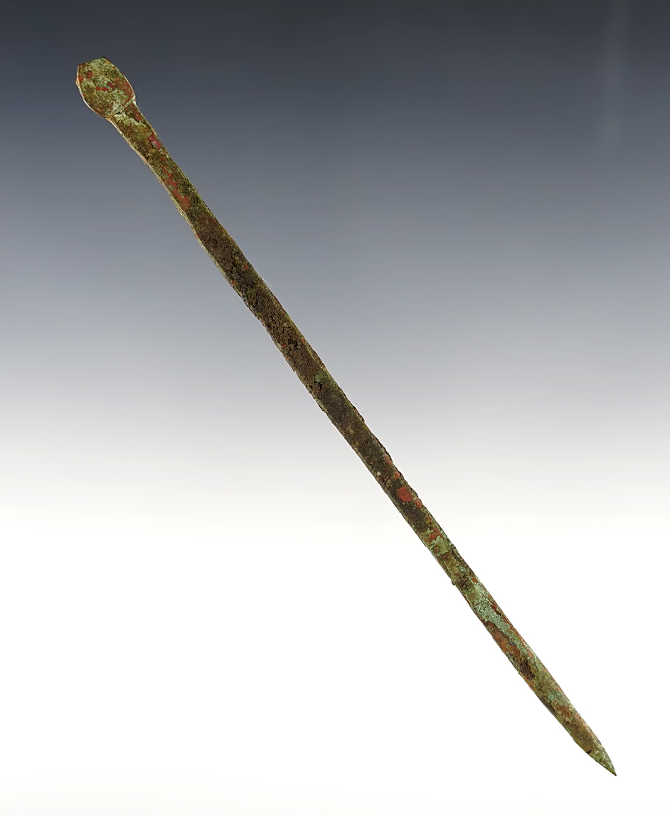 6 1/16" Copper Hair Pin found in Ohio. Well patinated.