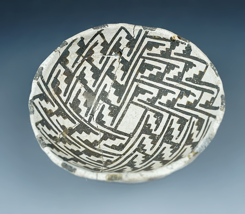 Anasazi black and white pottery