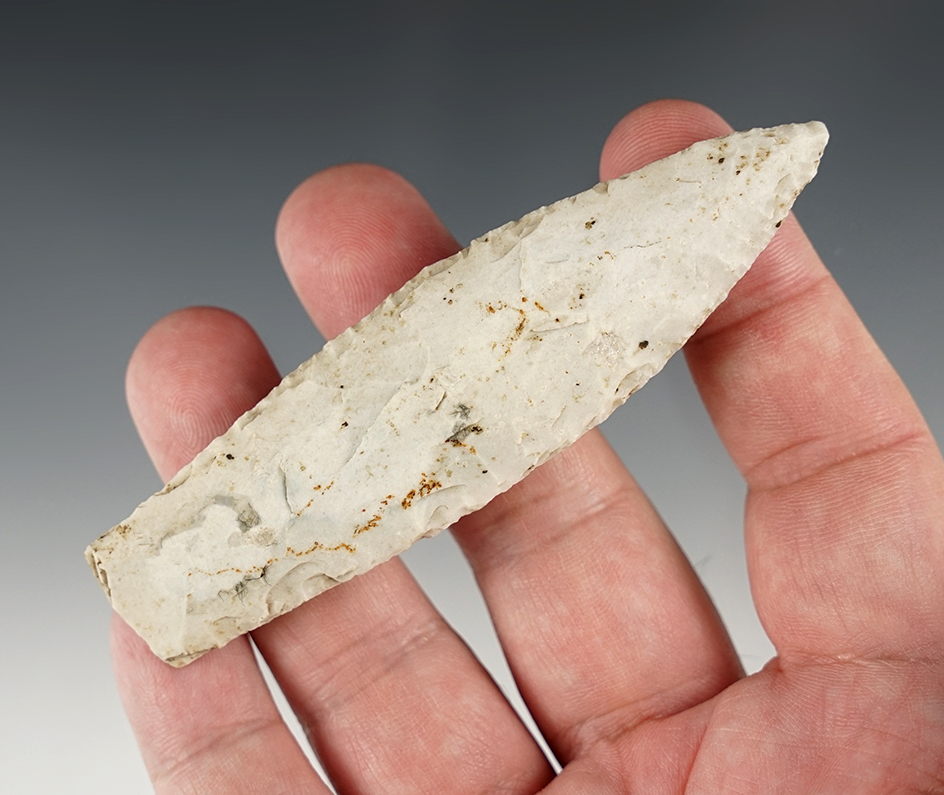 3 13/16" Burlington Chert Agate Basin found in Illinois.