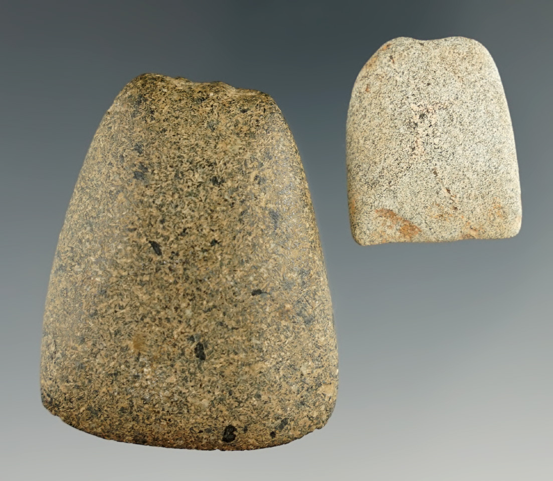 Pair of miniature Celts found in Ohio, largest is 1 13/16".