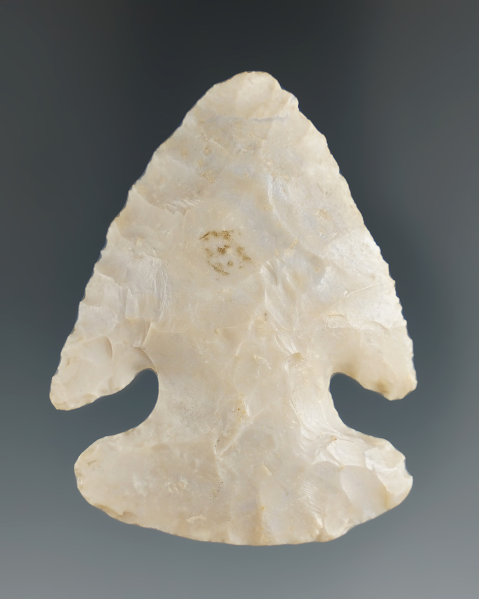 2 5/16" wide base Archaic Thebes found in Ohio.