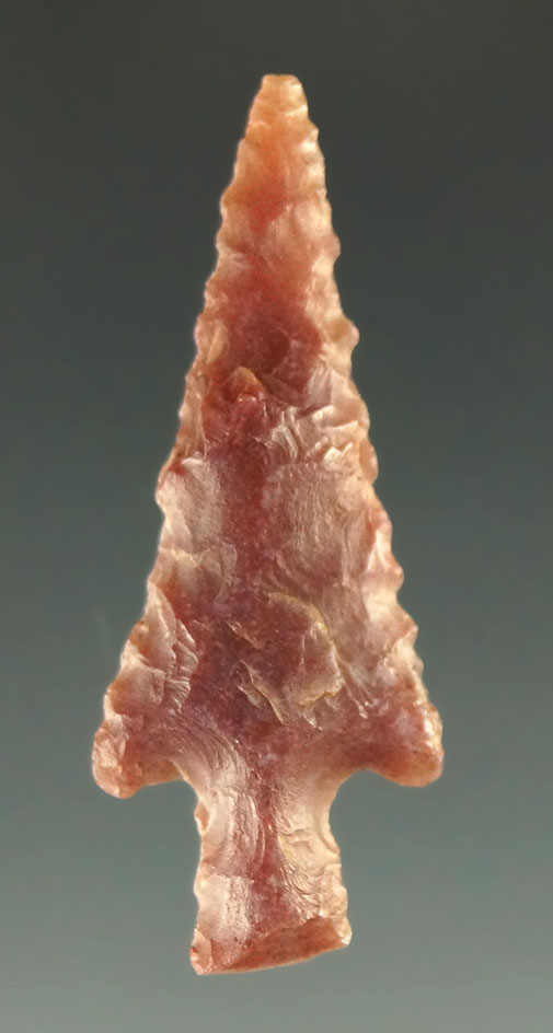 1 1/4" Stemmed Columbia River arrowhead found in Washington.