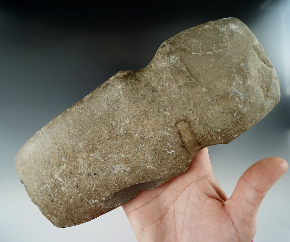 8" full grooved slate Axe found in NY.