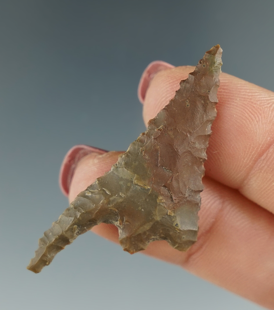 1 3/4" Gunther Barbed made from brown Jasper. Found in Southern OR.