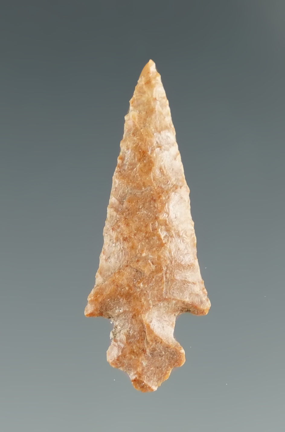 1" Klickitat Dagger Point made from tan Agate. Found near the Columbia River, OR.