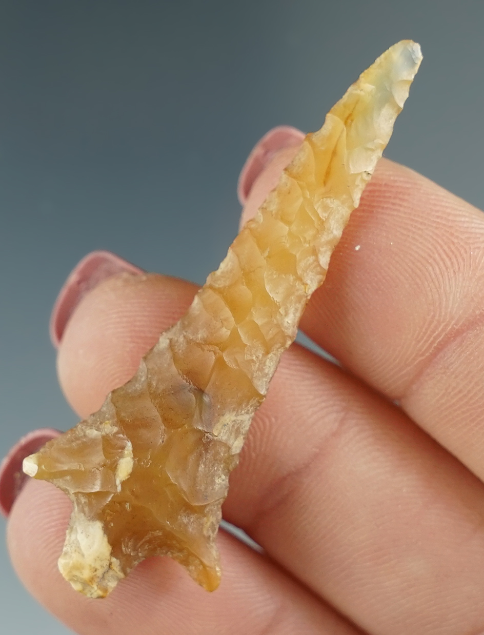 2" Rabbit Island made from translucent caramel Agate. Found near the Columbia River, OR.