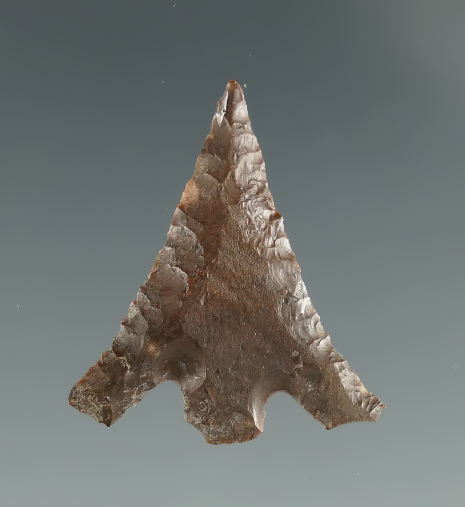 7/8" Columbia Plateau Square Wing made from brown Jasper. Found near the Columbia River, OR.