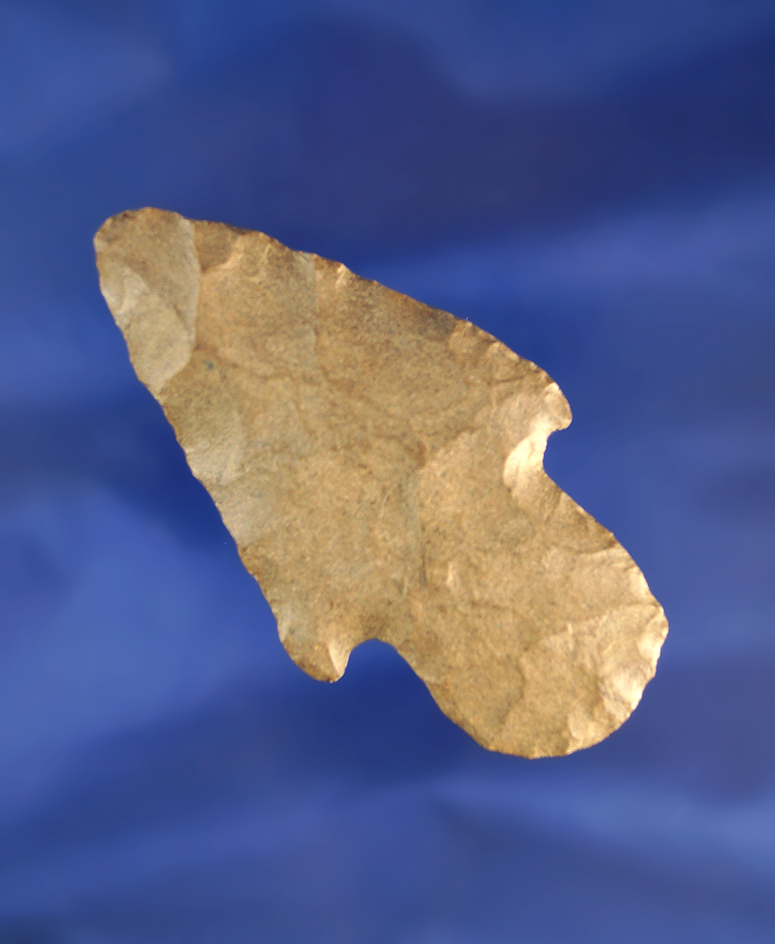 Nicely styled 2 13/16" Adena Beavertail found in Kentucky that is heavily patinated.