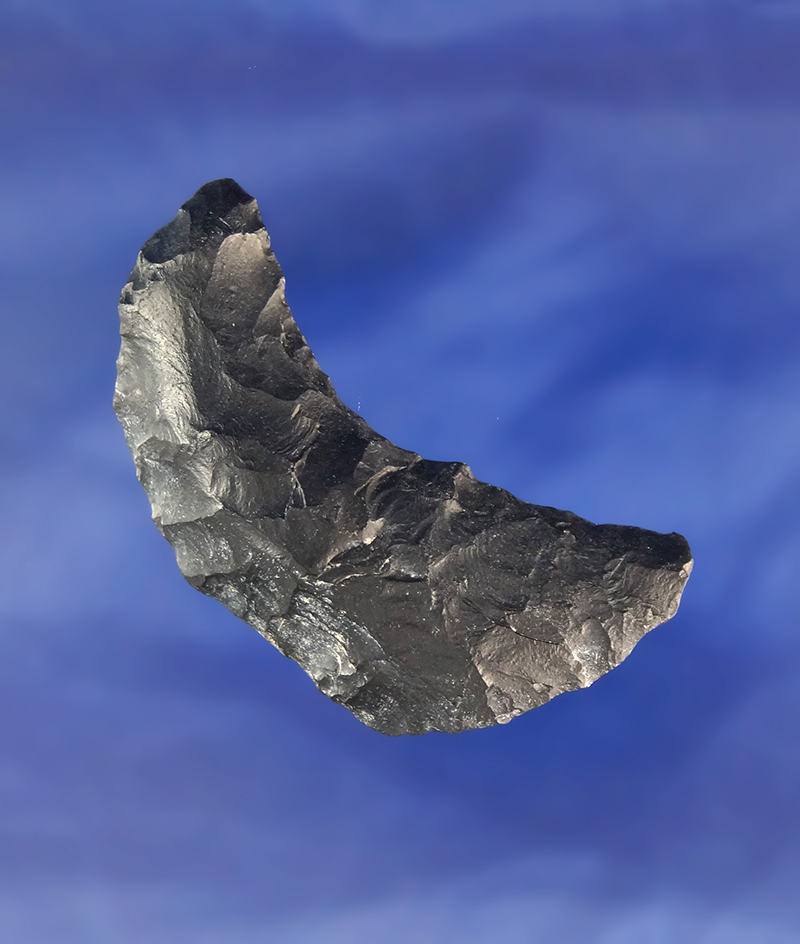 1 13/16" Very Nicely Flaked Paleo Butterfly Crescent Found Near Fort Rock Oregon.