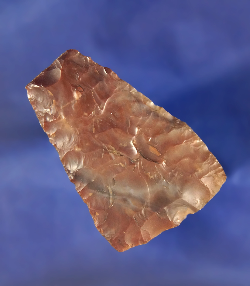 1 15/16" Plateau Pentagonal Blade with a chisel tip found in Wasco County Oregon.