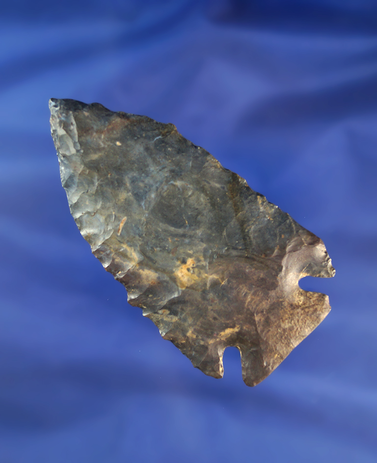 3 1/8" Kirk Cornernotch with minor modern retouch to tip area found in Ohio.