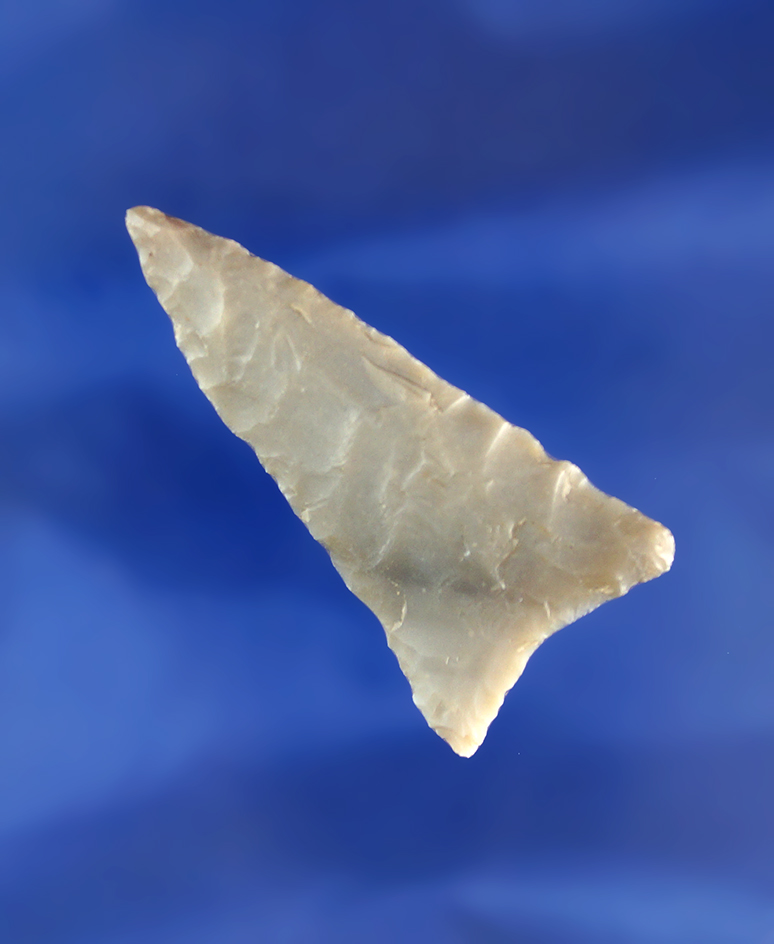 2" Triangular Arrowhead made from Hornstone found in Kentucky.