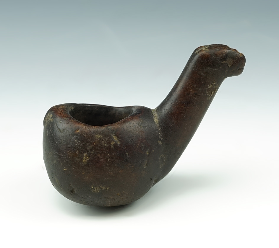 3 1/8" Long Llama Canopa that is beautifully hand carved from wood that is very well patinated.