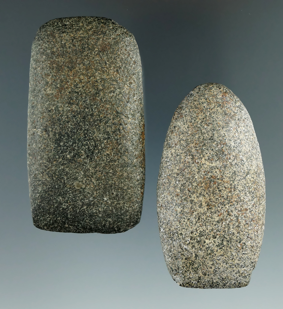 Pair of well-crafted miniature Celts that are highly polished, largest is 2 7/8", Walhonding River.