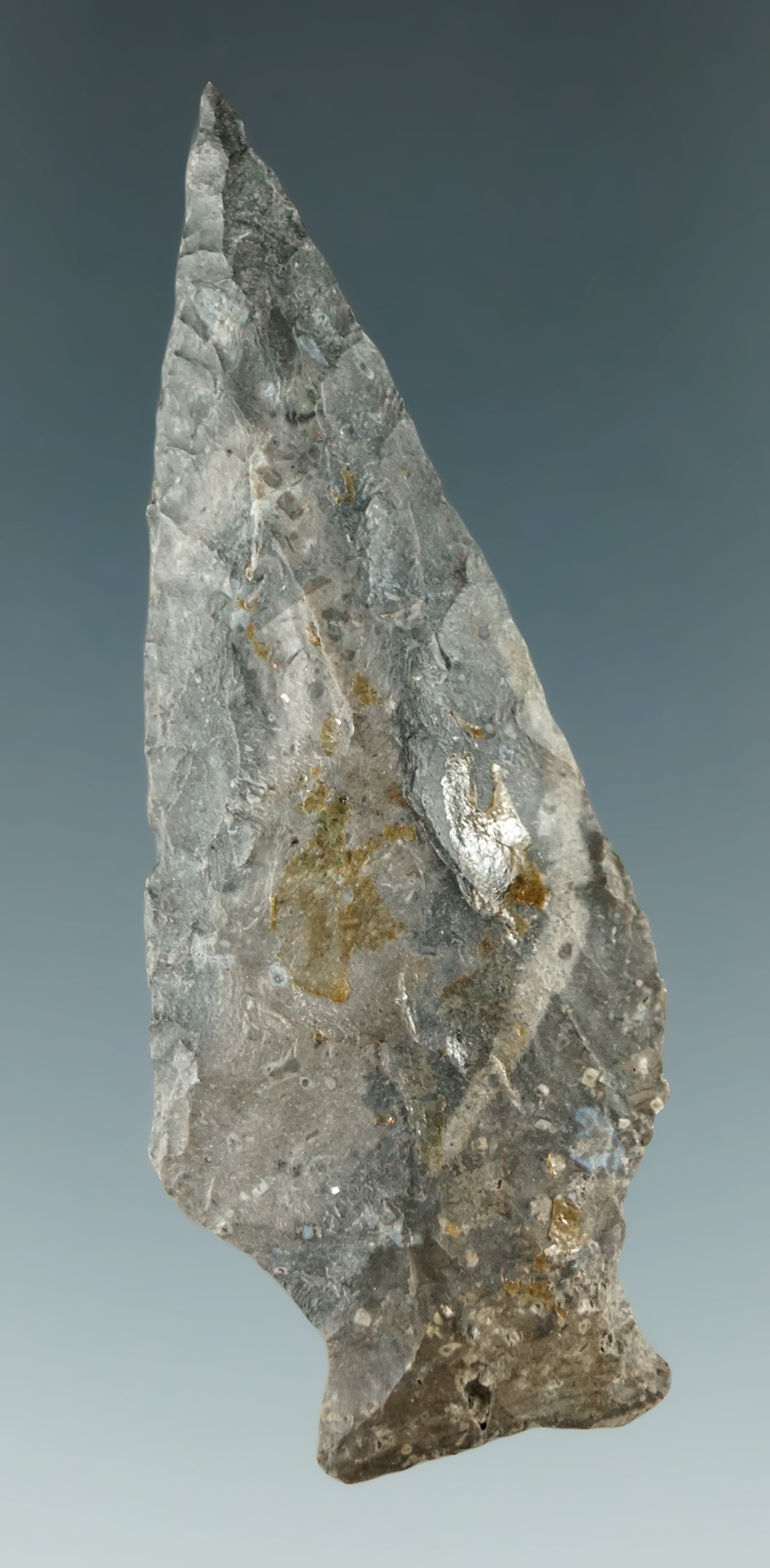 2 1/2" Coshocton Flint Ashtabula with a needle tip found in Ohio.