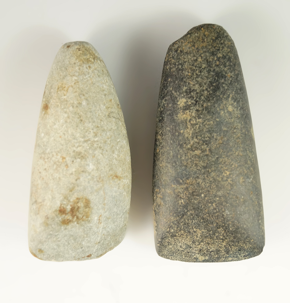 Pair of Celts in nice condition found in Hardin Co.,  Ohio, largest is 4 13/16".