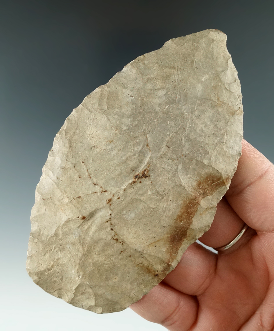 3 15/16" Archaic Blade found in Michigan.