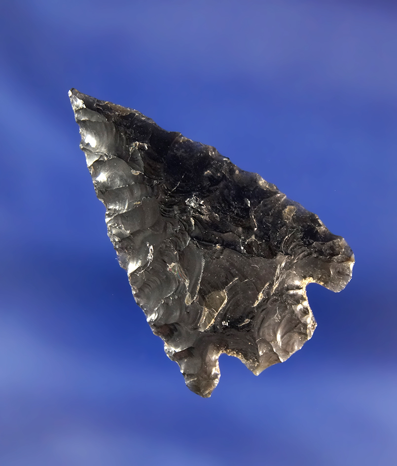 1 1/2" Obsidian Basal Notch dart point  found near Fort Rock Oregon.