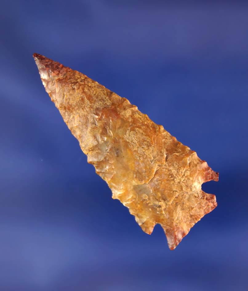 1 3/4" heavily patinated Snake River found in Oregon.